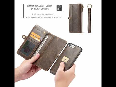 CaseMe iPhone 7 Plus/8 Plus Wallet Case With Wrist Strap