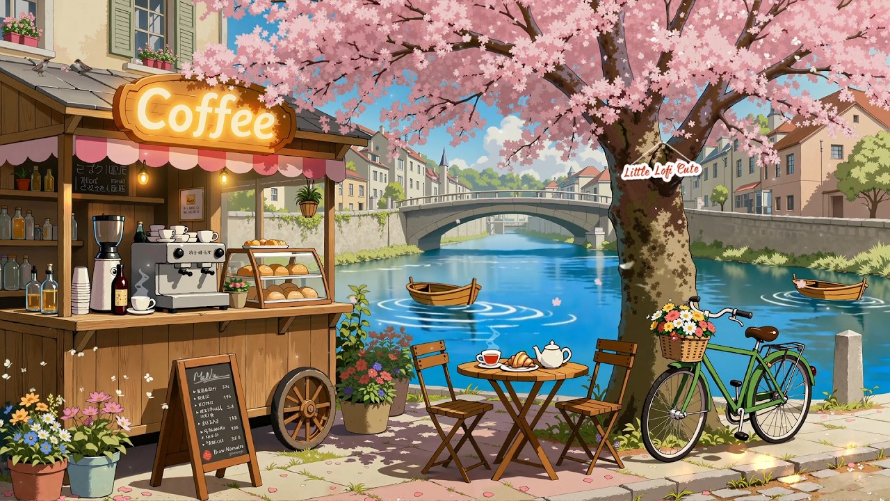 Morning Coffee Corner 🌸 Relaxing Lofi Mix for Study Time ☕ Spring Lofi Hip Hop