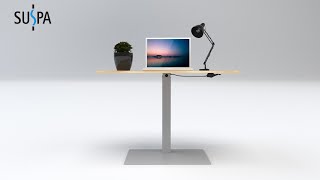 Mesa regulable para oficina y teletrabajo.