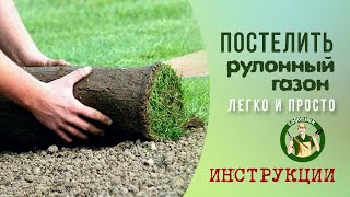 Самый простой и бюджетный способ Как постелить рулонный газон