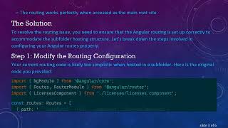 Solving the Angular Routing Error: Cannot match any routes. URL Segment: 'licenses'