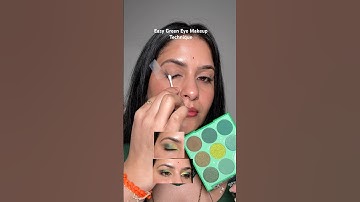Easy Green Eye Makeup Technique 😮 #eyemakeup #eyeshadow #greeneyeshadow #makeup #eyeshadowtutorial