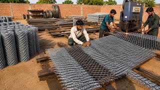 Mass Production of Wire Mesh Chain Link Fence! Incredible Industrial Process | Shop Security Wire