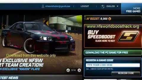 NFS WORLD 50,000 SPEED BOOST FREE