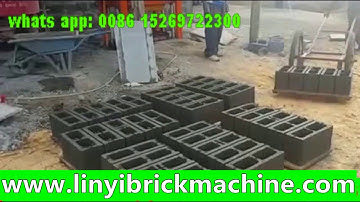 QT4-40 small concrete hollow block making machine in Ghana brick factory