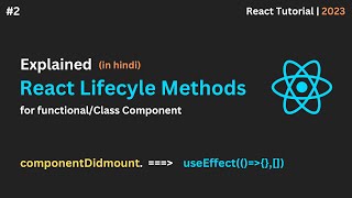 React lifecycle methods explained for Functional component in Hindi | React Js Tutorial 2023