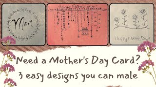 3 Homemade Mother's Day Doodle Cards. Draw something special for your mom it's easy fun for everyone