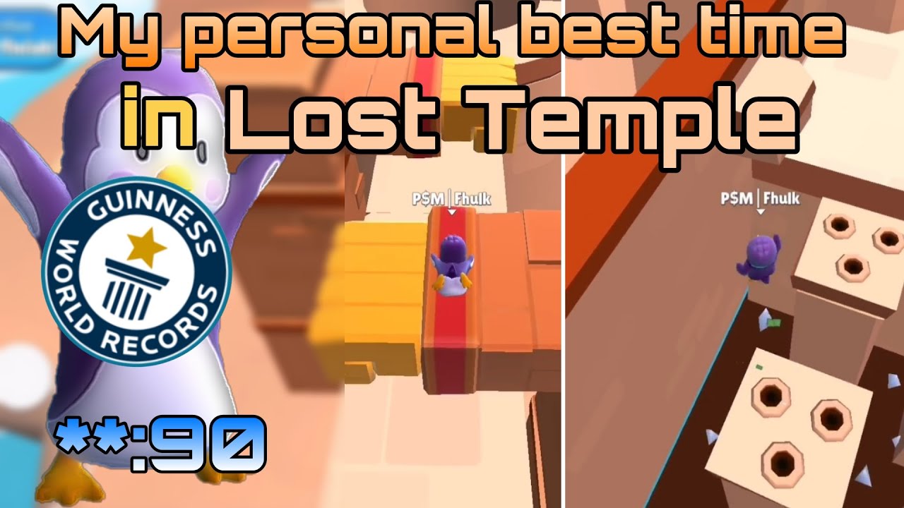 My Personal Best Run in Lost Temple Map | Stumble guys🏃‍♂️
