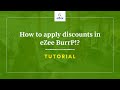 How to Apply Discounts in eZee BurrP! Restaurant POS Software?