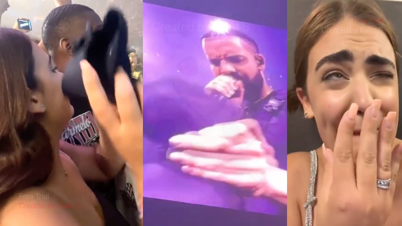 Video: Portuguese mom throws 36G bra at Drake during NY concert