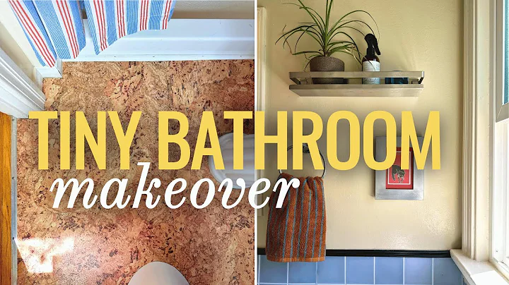 18 SQ FT Builder-Grade Bathroom Makeover ✨🛀  EASY DIY Renter Friendly Ideas! thumbnail