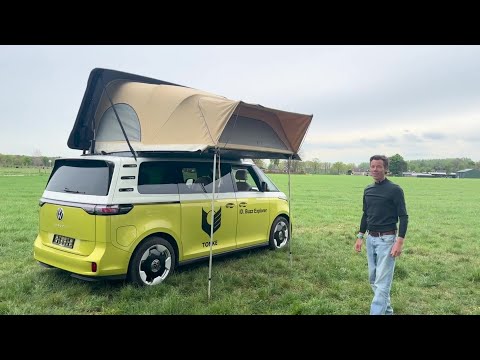 Tonke ID.Buzz camper - innovatief hefdak uitvouwen in invouwen