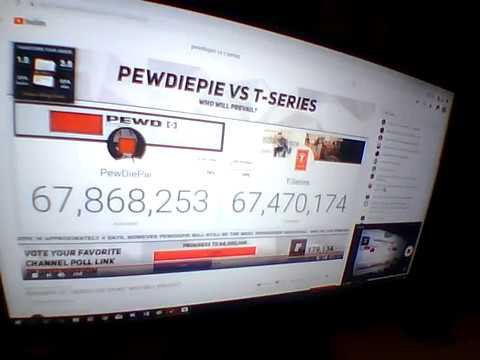 Pewdiepie is growing faster than T-series-- 10/27/18