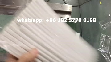 100pcs, 150pcs, 200pcs paper straw automatic packaging machine with counting