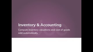 Inventory valuation and compute the cost of goods sold automatically