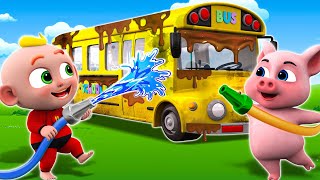Wheels on The Bus Song (Animal Version) | Cartoon for Kids | More Nursery Rhymes & Baby Songs