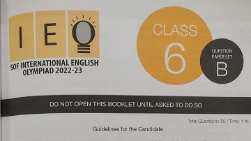 English Olympiad Class6 Solution | IEO Class 6 Solution 2022 #ieo #olympiads #olympaid #sof #class6