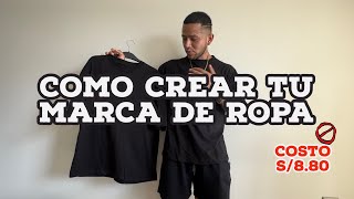 COMO CREAR TU MARCA DE ROPA  Polos Oversize Básicos (Peru)