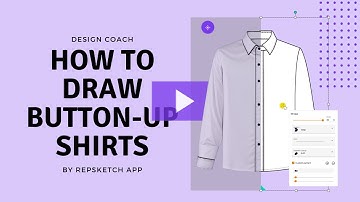 How to draw a classic button-up shirt sketch