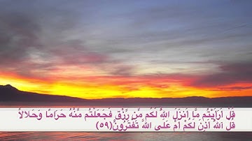 سورة يونس من أية ٥٧ إلى ٦٠ بصوت ماهر المعيقلي