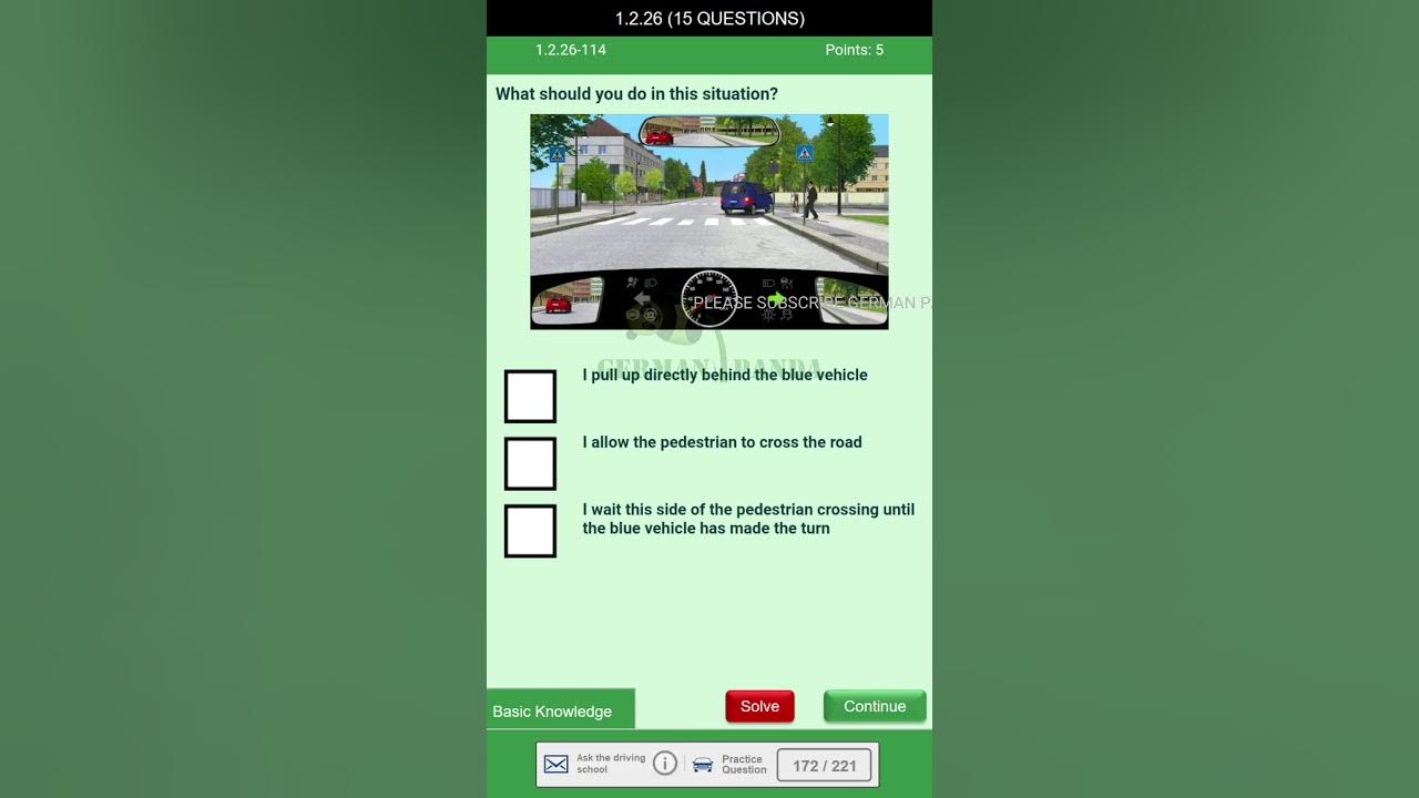 20 Driving License Germany Class B Theory Test Basic Knowledge All Questions 1.2.26 YouTube