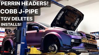 PERRIN HEADERS, COBB J-PIPE, TGV Deletes INSTALLS for SUBARU WRX 15+