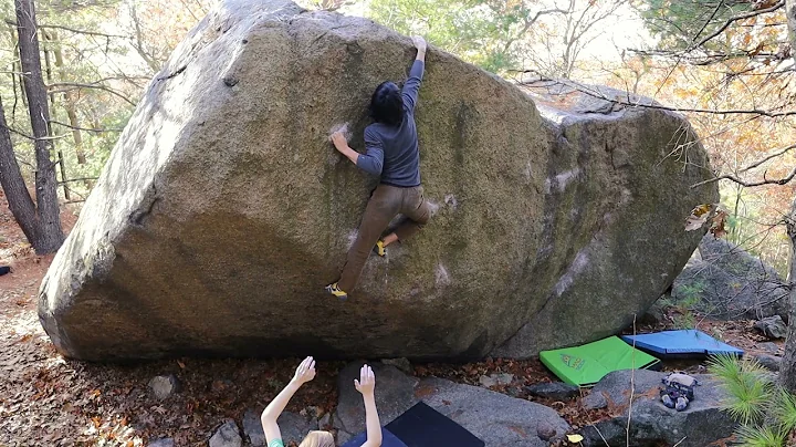 The Buttermilker (V7, Lynn Woods, Massachusetts) B...