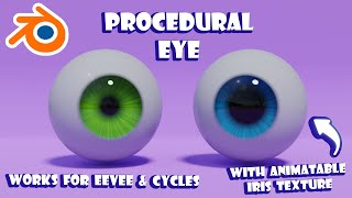 How to Make Procedural Stylized cartoon eye texture in Blender (in EEVEE) | Animatable Iris Texture