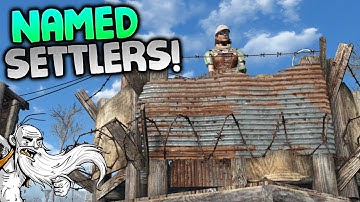 "NAMED SETTLERS MOD!!!" - Fallout 4 Sim Settlements Mod Gameplay Let