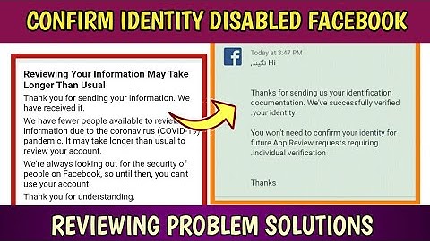 Confirm Identity Of Disabled Facebook Account in 2021 | Reviewing Your Information Problem Solution