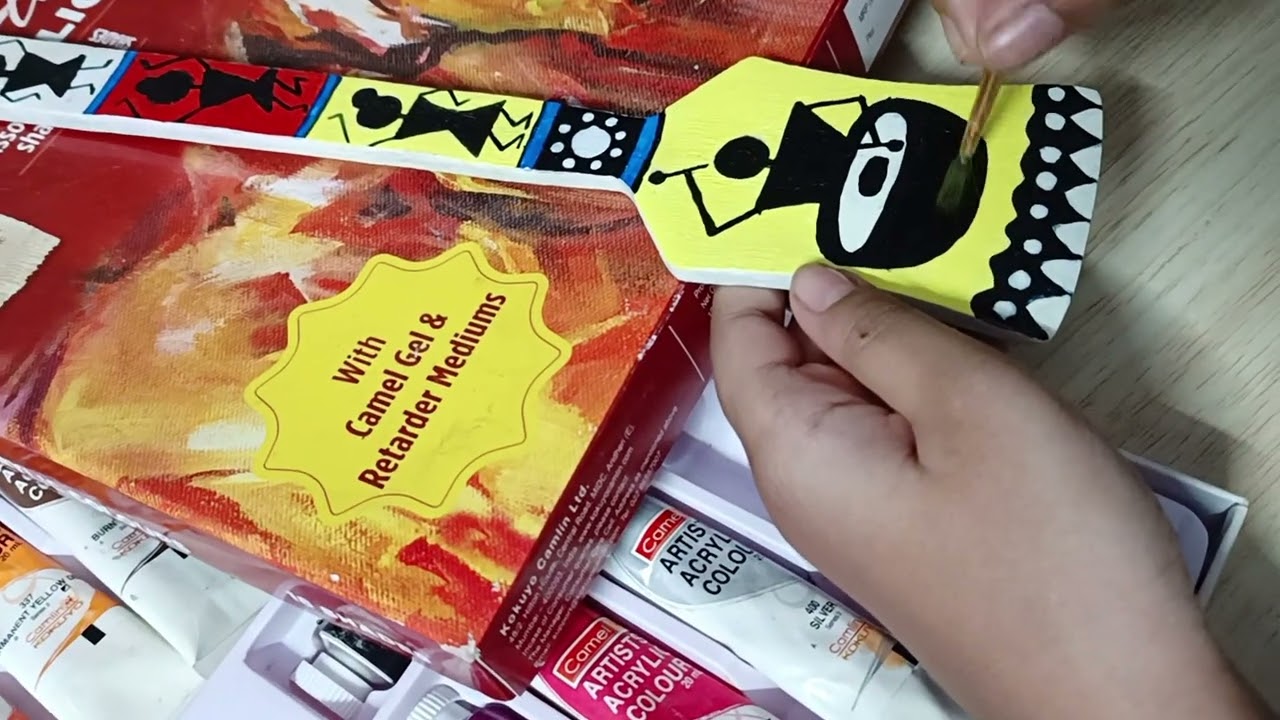 Spatula Warli Painting| Spatula reuse| Best out of waste| Painting Ideas 🎨👩‍🎨🖌️🖍️