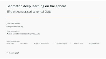 Geometric Deep Learning on the Sphere: Efficient Generalized Spherical CNNs (CDT in DIS)