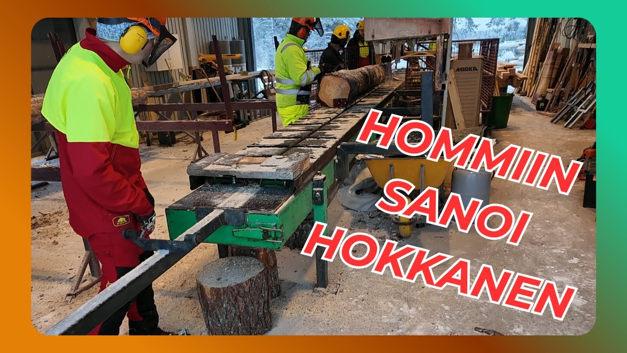 Hirsi- ja korjausrakentamisen koulutuksessa pelkka hirren sahausta