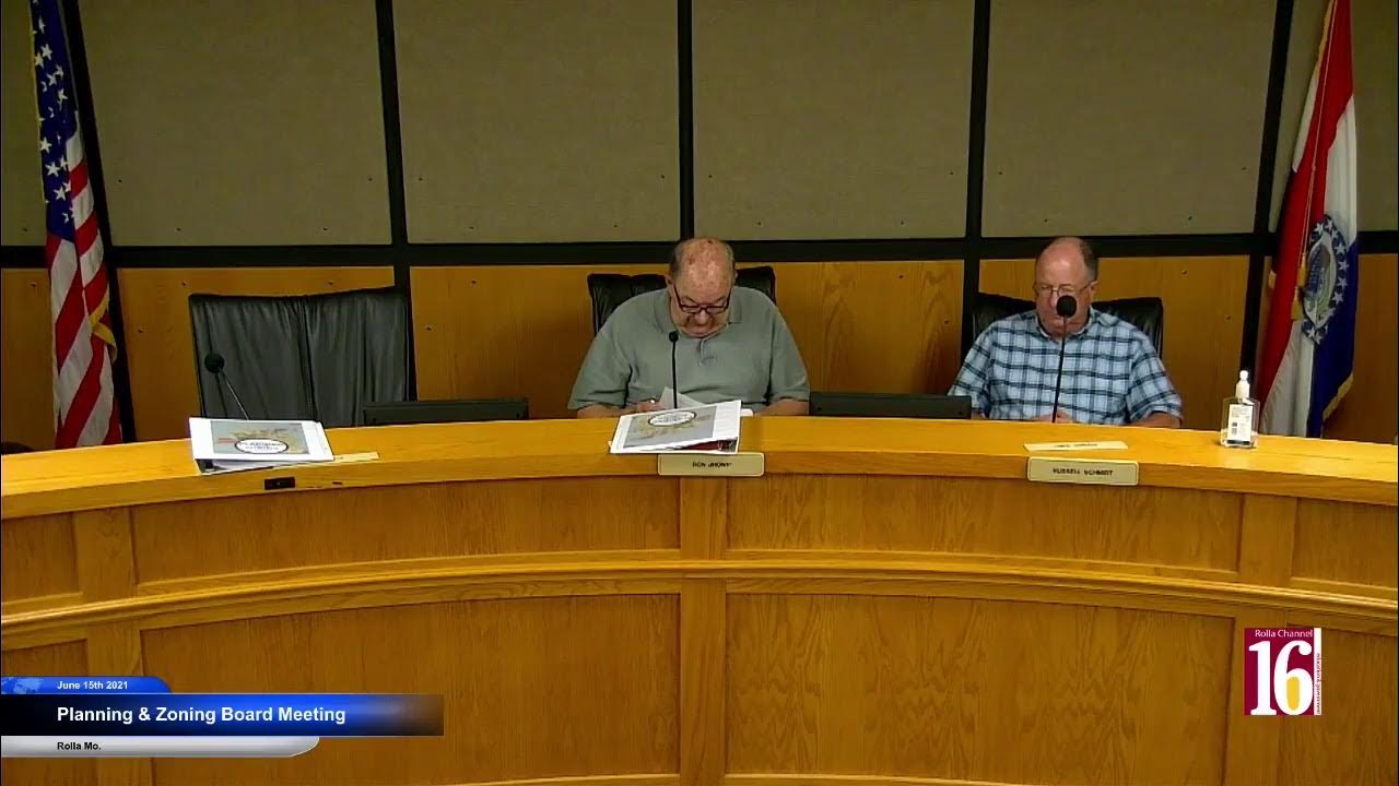 Rolla Mo Planning and Zoning Board Meeting June 10th, 2021 YouTube