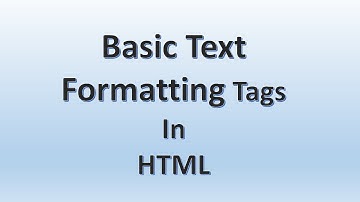GSEB | Computer Studies | Standard 10 | Chapter 1 | Basic Text Formatting Tags in HTML