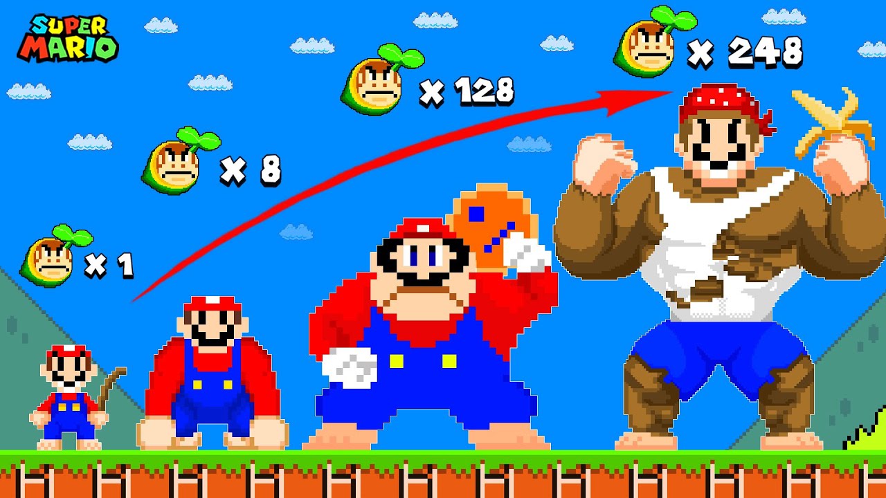 Super Mario Bros. But When Every Seed Evolves Mario Into KONG