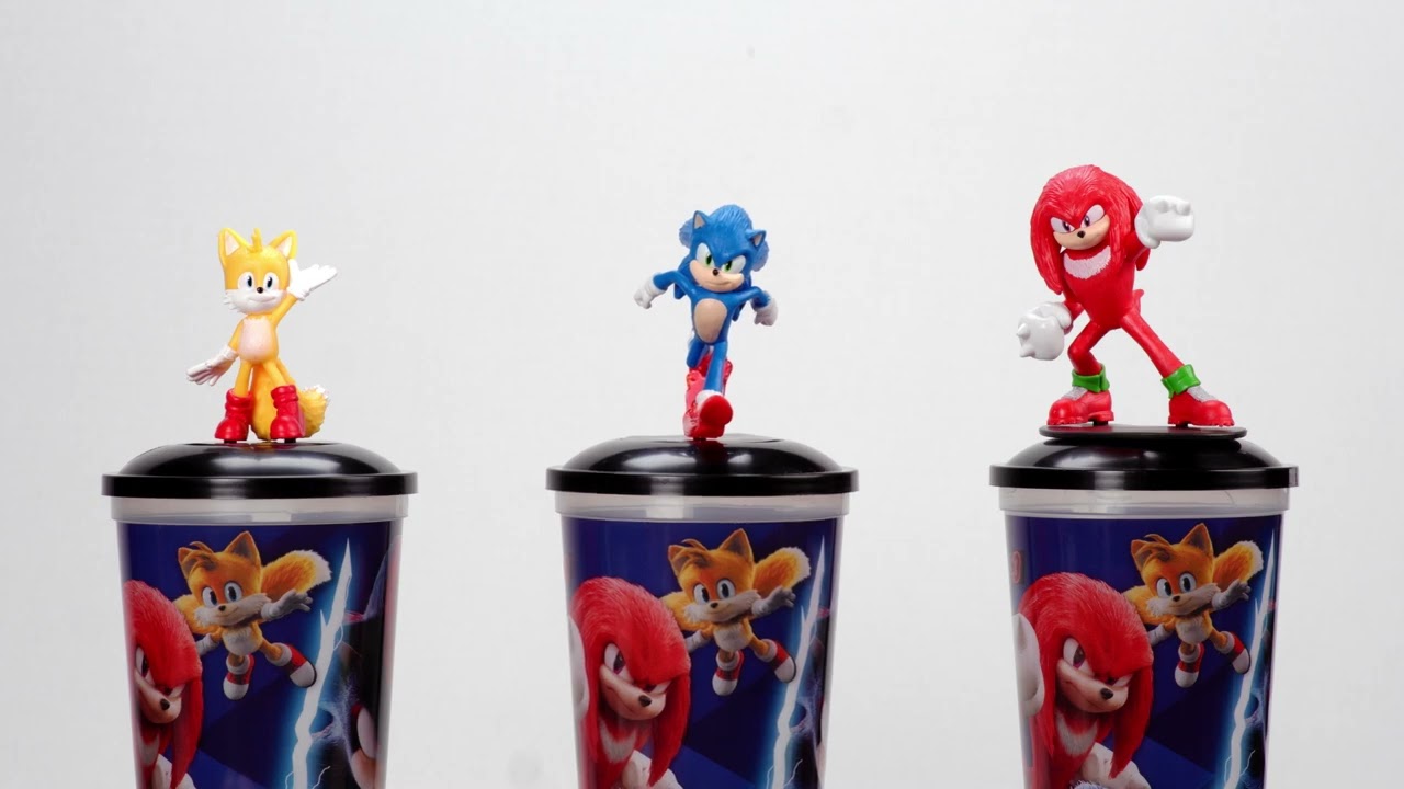 SONY エッグボウル付きトレー 3個セット Sonic Cups and Popcorn Bucket | Cineworld Cinemas 💙⚡ - YouTube