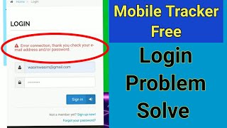 How to Fix Mobile Tracker Free Login Problem Solve