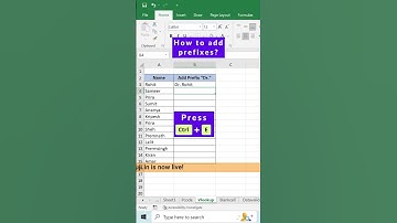 How to Add Prefix in Excel #shorts #excel #exceltricks #mexcel