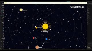 Tugas Grafika Komputer | 2D Solar System Simulation in Python Using Pygame