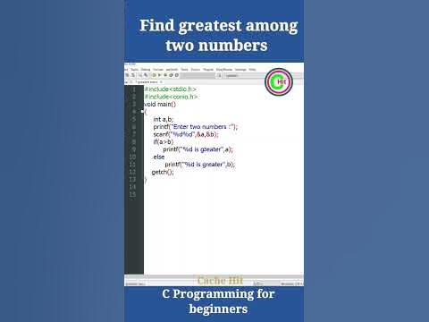 Find greatest among two numbers in C programming #c_programming # ...