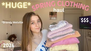*HUGE* spring clothing haul + shopping!!! (brandy melville, alo, free people, etc)