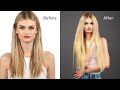 Blonde Clip in hair Extensions