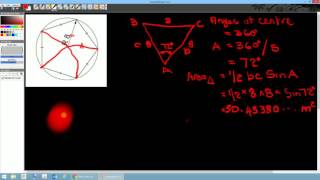 Information maurieo CALCULATES THE AREA OF A REGULAR  INSCRIBED PENTAGON News