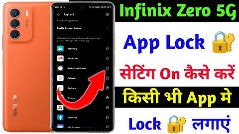 infinix zero app lock setting | how to add app lock on infinix zero