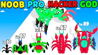 NOOB vs PRO vs HACKER vs GOD in Spider Evolution 3D