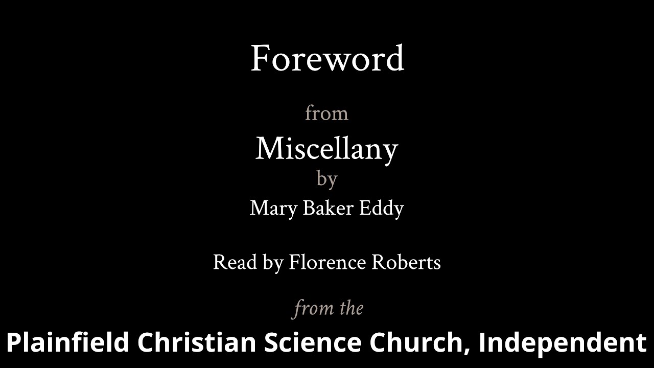 Предисловие из сборника «Сборник» Мэри Бейкер Эдди