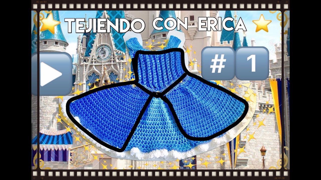 Princesa Cenicienta vestidito a crochet #1