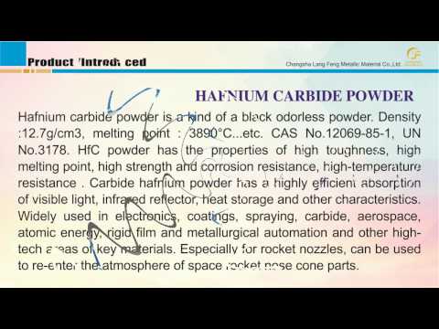 hfc powder hafnium carbide powder application and characteristics