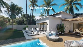 Serenity Villas Pereybere Mauritius by 2Futures building in progress January 2022